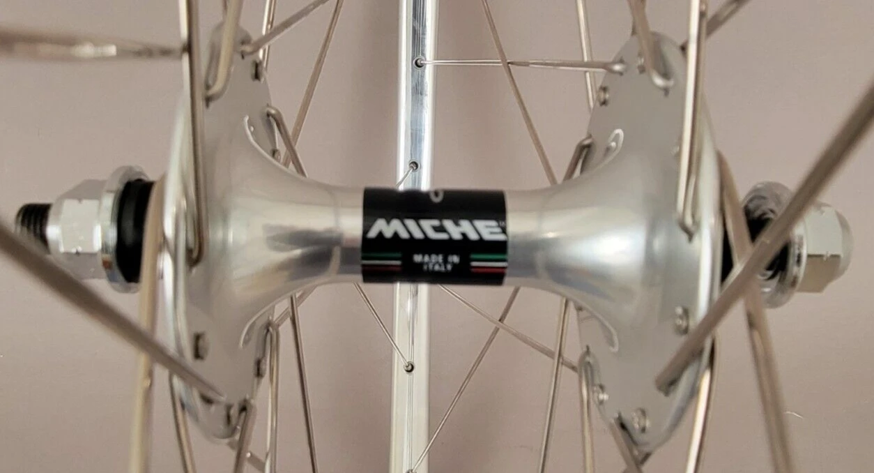 H Plus Son H + PLUS SON TB14 Silver MICHE Track Hubs Fixed Gear Wheels Wheelset FX/FX 32H - Image 6