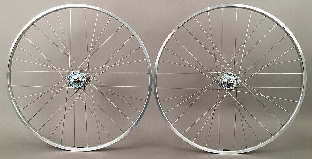 H Plus Son H + Son TB14 Silver Fixed Gear Track Bike SingleSpeed Wheelset Suzue Promax Hubs