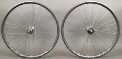 H Plus Son H + Plus Son Hydra Grey Rims Track Fixed Gear Bike Wheelset Phil Wood Hubs 32h