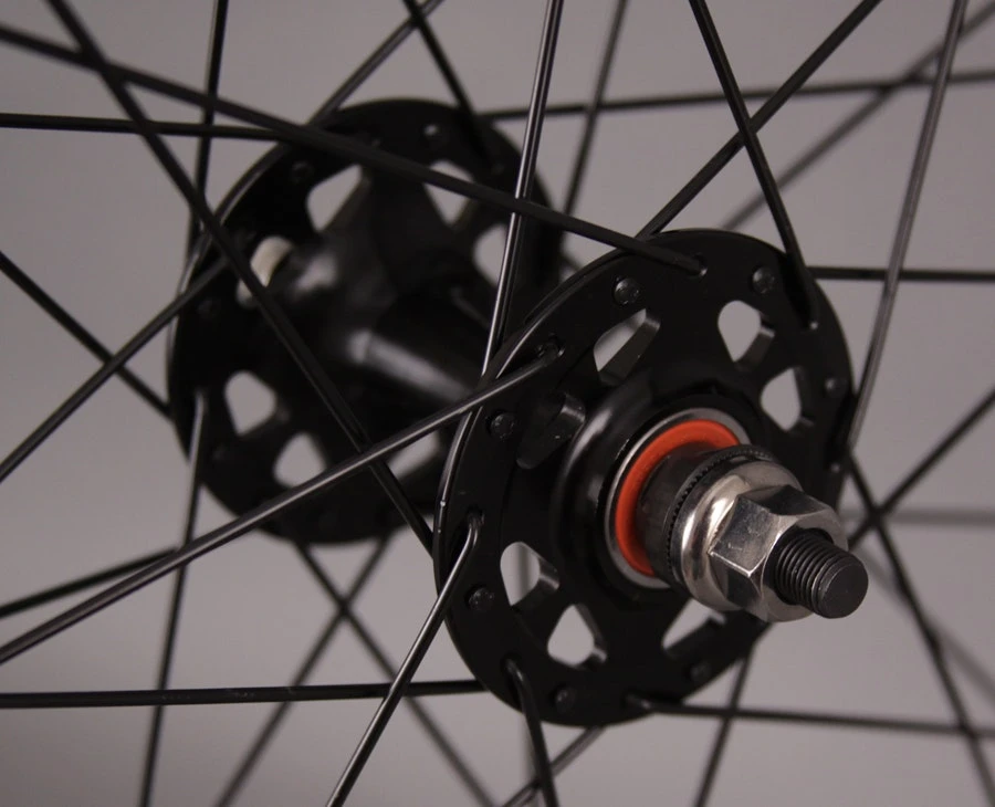 Velocity Deep V ALL BLACK Fixed Gear Track Bike Wheels Wheelset Singlespeed - Image 6