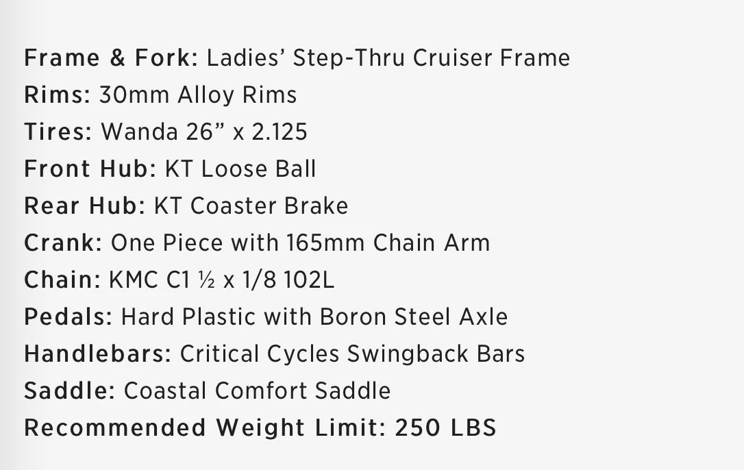 Retrospec Chatham Beach Cruiser Step-Thru 1-Speed 26" - Sky Blue 2022 - Image 6