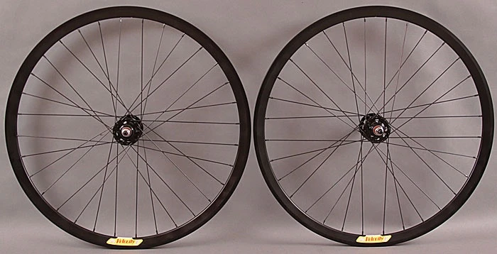 Velocity Deep V ALL BLACK Fixed Gear Track Bike Singlespeed Wheelset Wheels