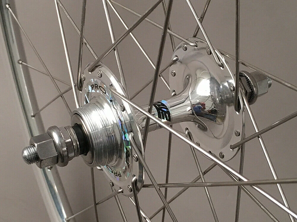 H Plus Son Archetype Silver Rims Suzue Hubs Single Speed Track Bike Wheels Fx/fx - Image 4