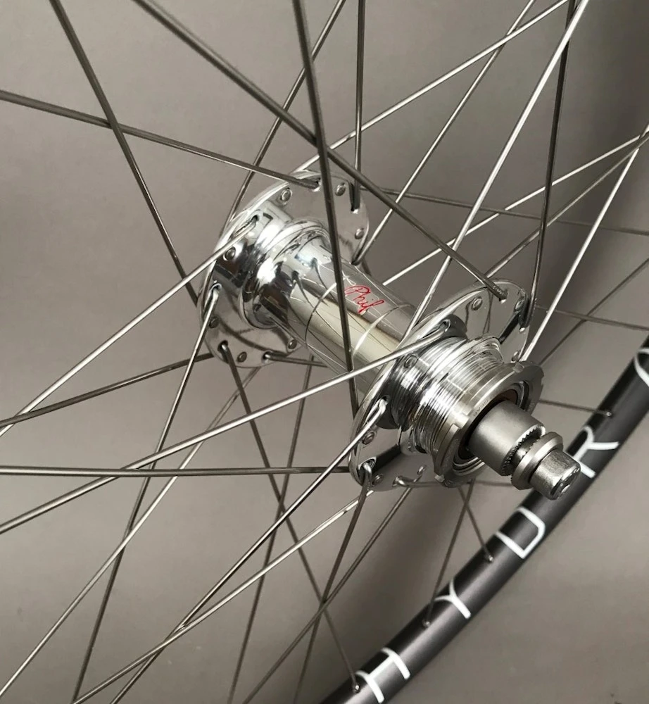 H Plus Son H + Plus Son Hydra Grey Rims Track Fixed Gear Bike Wheelset Phil Wood Hubs 32h - Image 4