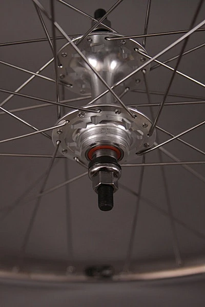 H Plus Son TB14 Silver Rims Fixed Gear Track Bike SingleSpeed Wheelset Wheels - Image 7