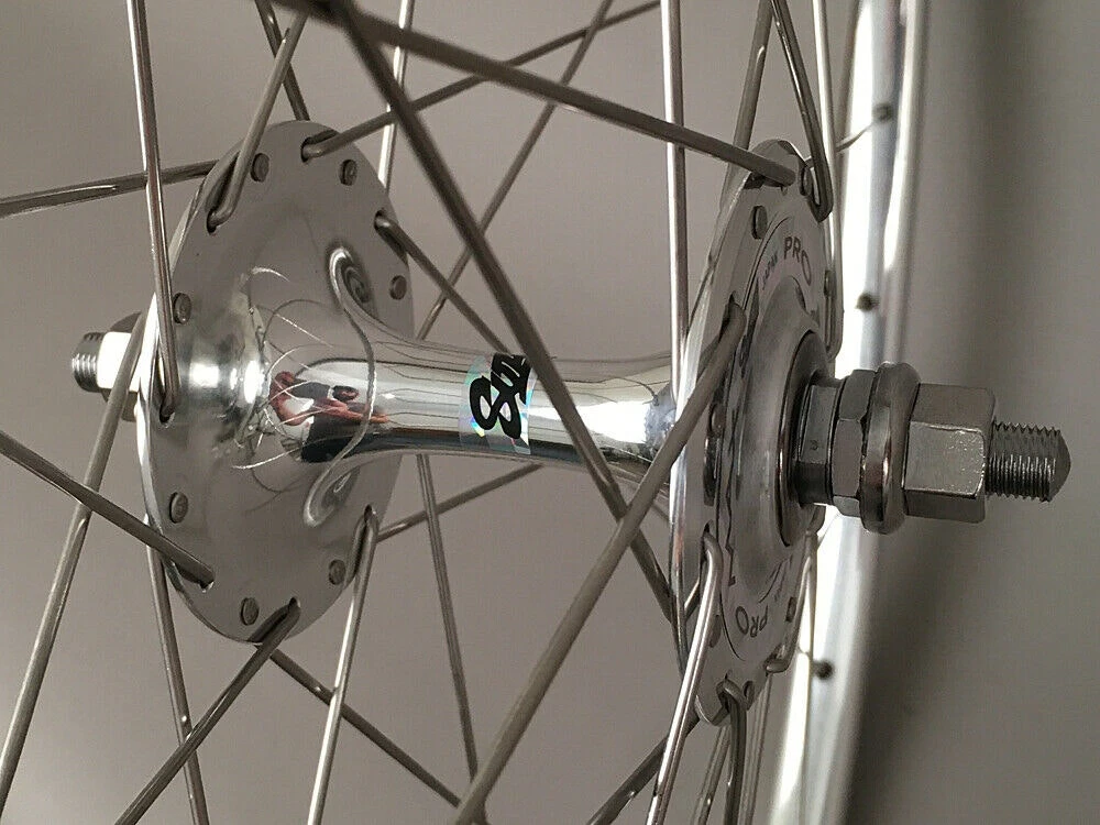 H Plus Son H + Son TB14 Silver Fixed Gear Track Bike SingleSpeed Wheelset Suzue Promax Hubs - Image 7