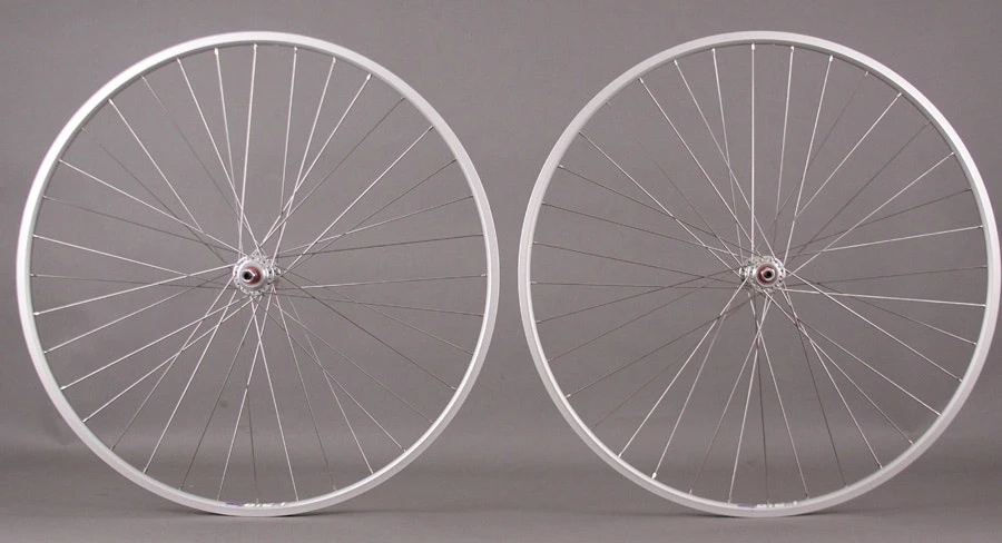 Weinmann LP18 27" Inch Silver Rims 5,6,7 Speed Freewheel Hubs Wheelset 100/126mm