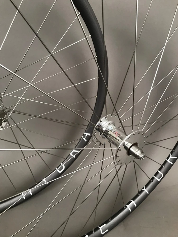 H Plus Son H + Plus Son Hydra Grey Rims Track Fixed Gear Bike Wheelset Phil Wood Hubs 32h - Image 3