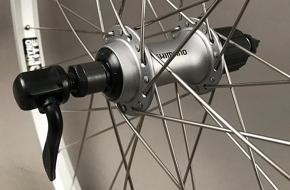 Sun Rims Sun Rhyno Lite 26" Silver Mountain Bike Wheels Shimano Hubs Rim Brake 8-11 Speed - Image 6