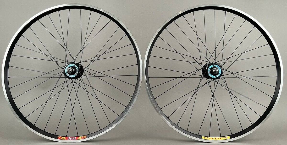 Velocity Dyad Black Suzue Promax Hubs Track Bike Wheelset 36h