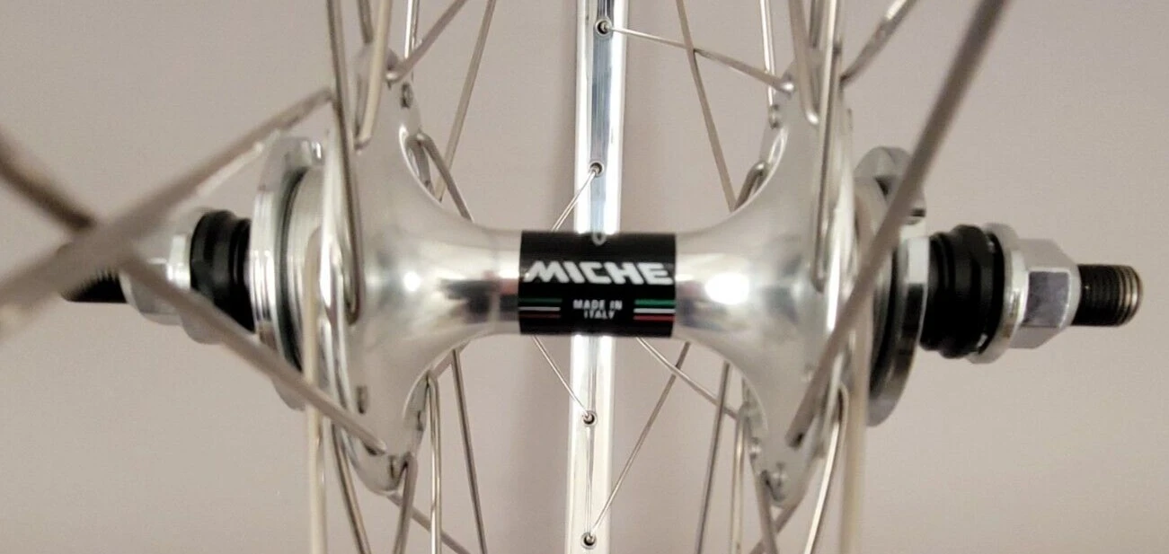 H Plus Son H + PLUS SON TB14 Silver MICHE Track Hubs Fixed Gear Wheels Wheelset FX/FX 32H - Image 5