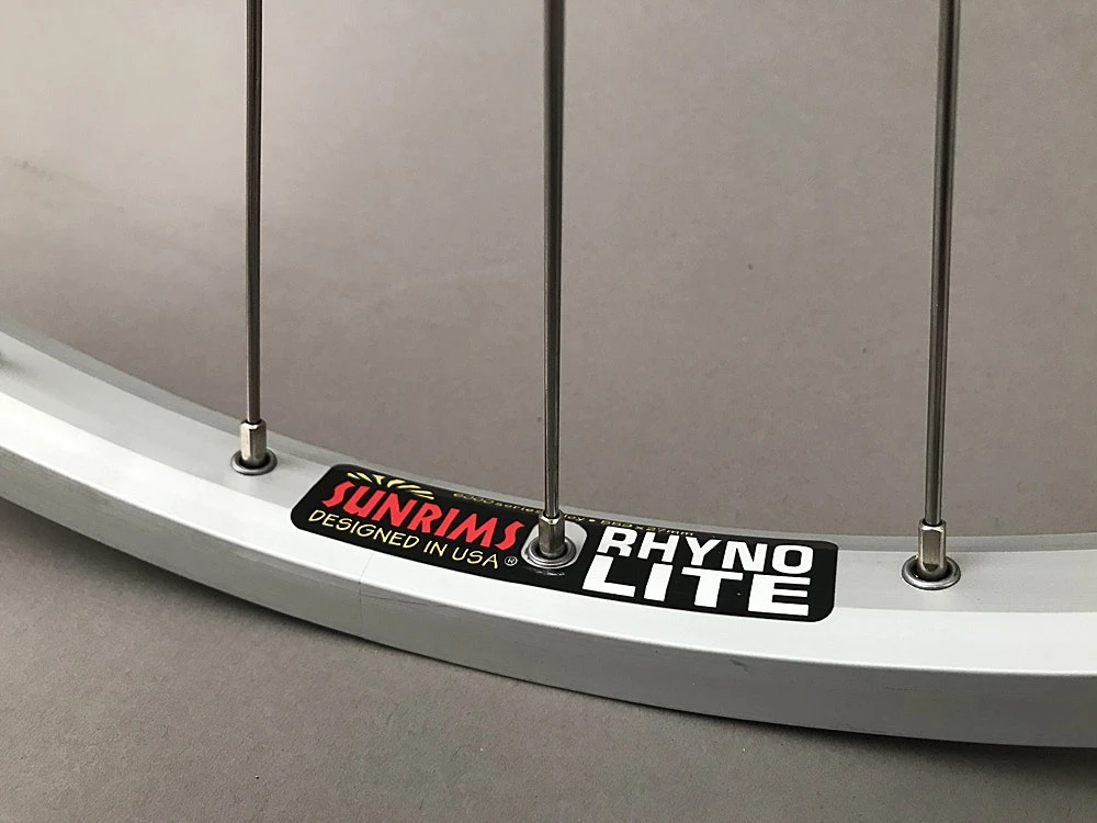 Sun Rims Sun Rhyno Lite 26" Silver Mountain Bike Wheels Shimano Hubs Rim Brake 8-11 Speed - Image 4