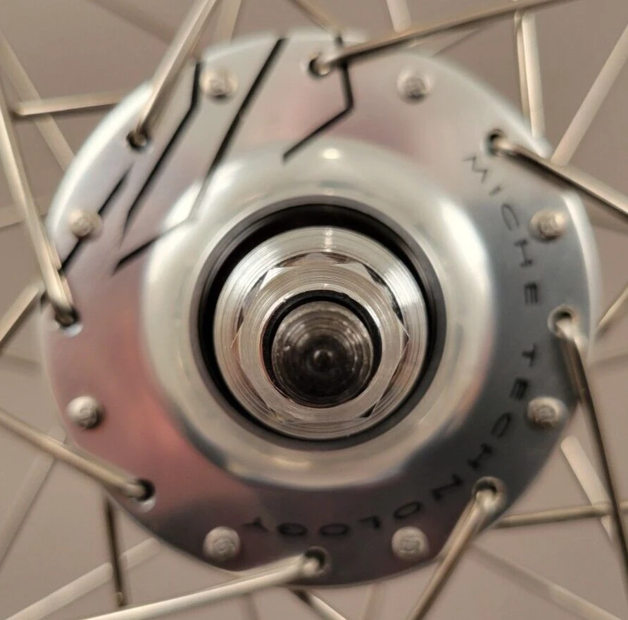 H Plus Son H + PLUS SON TB14 Silver MICHE Track Hubs Fixed Gear Wheels Wheelset FX/FX 32H - Image 7