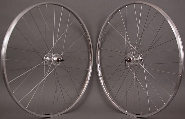 H Plus Son TB14 Silver Rims Fixed Gear Track Bike SingleSpeed Wheelset Wheels