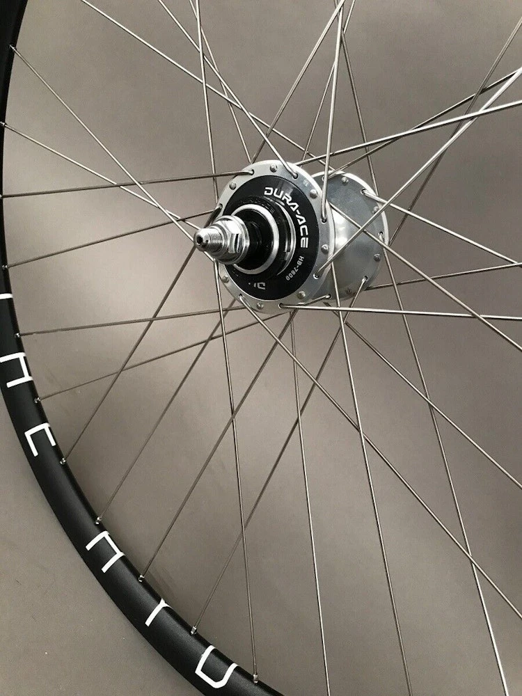 H Plus Son Hydra Track Fixed Gear Bike Wheelset Dura Ace 7600 High Flange Hubs - Image 3