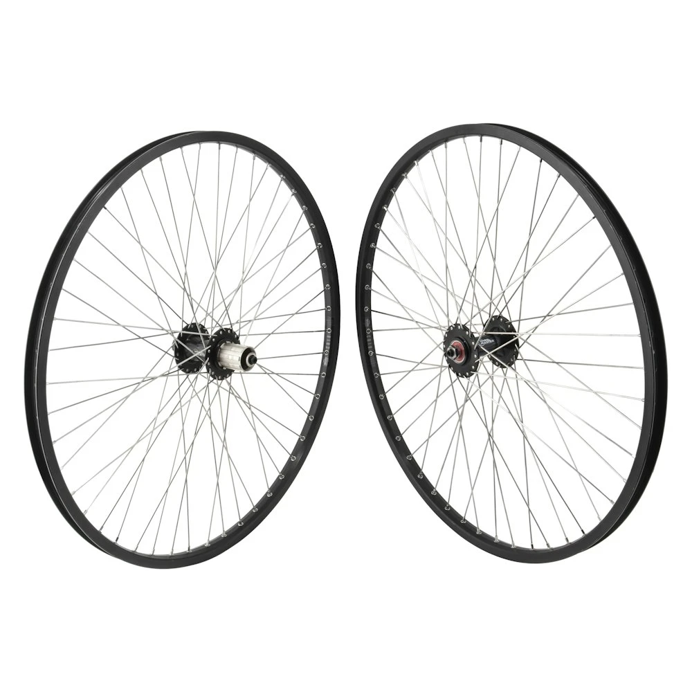 Sun Rims Sun CR18 26" MTB Mountain Bike Wheels Wheelset 48h Black 100-135mm Quick Release