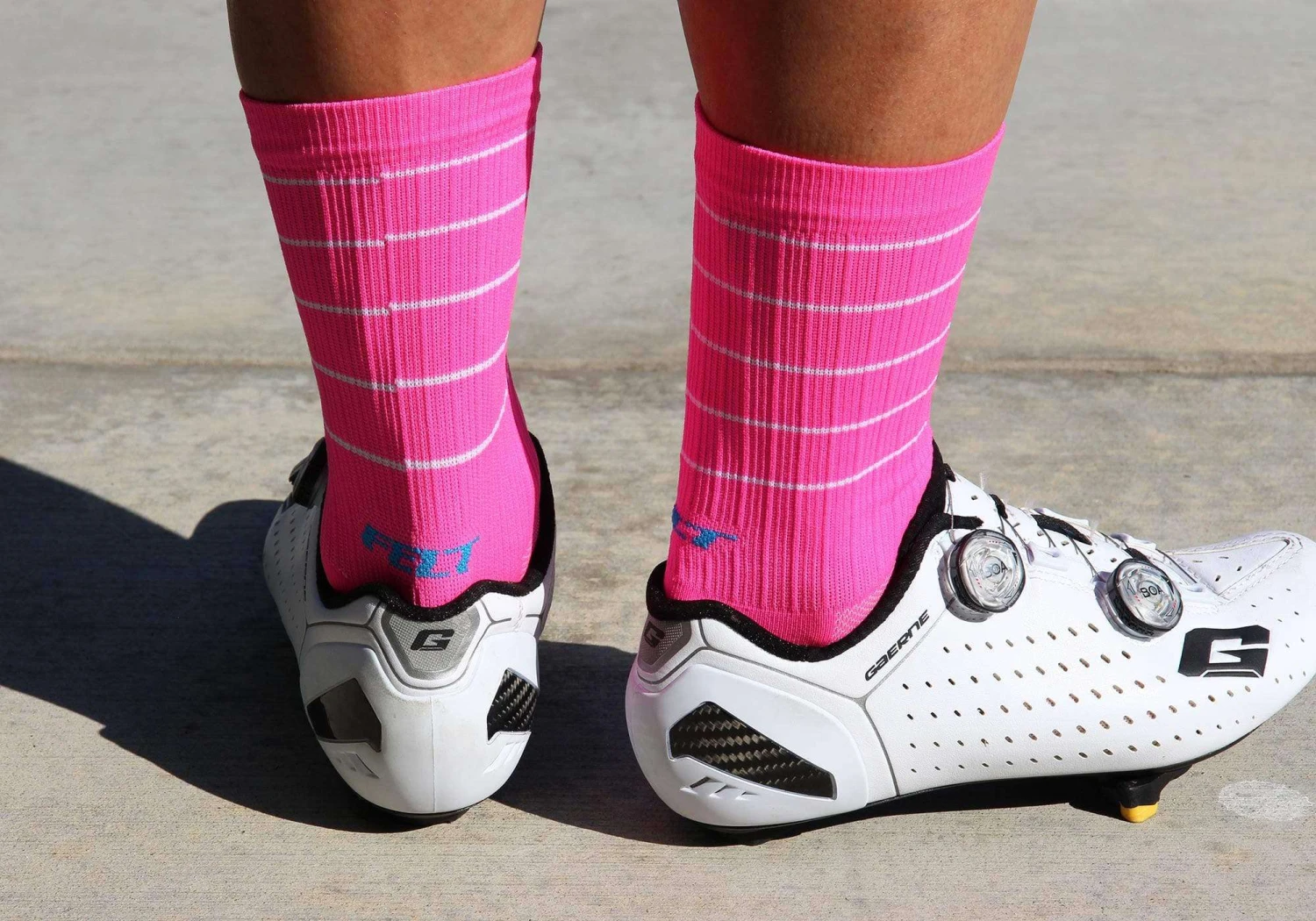 Felt Bicycles Felt 6" Socks - Hi-Vis Pink - Image 3