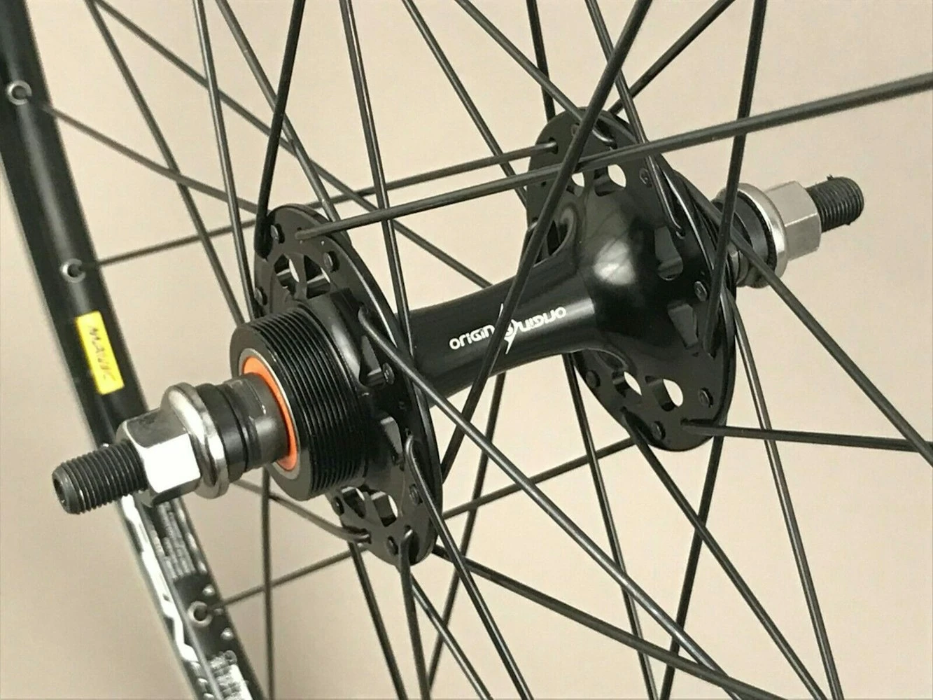 Mavic Open Elite 700c Black Single Speed Track Bike Wheelset Fixed Freewheel - Image 4