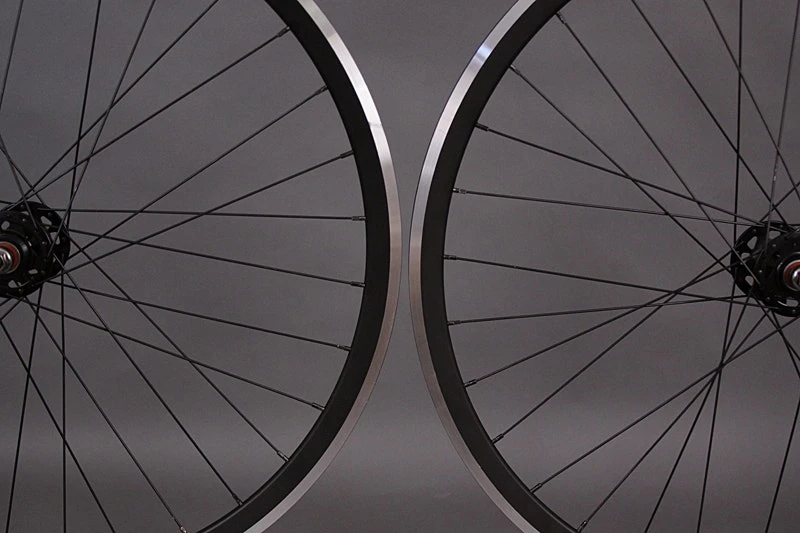 Velocity Deep V ALL BLACK Fixed Gear Track Bike Wheels Wheelset Singlespeed - Image 2