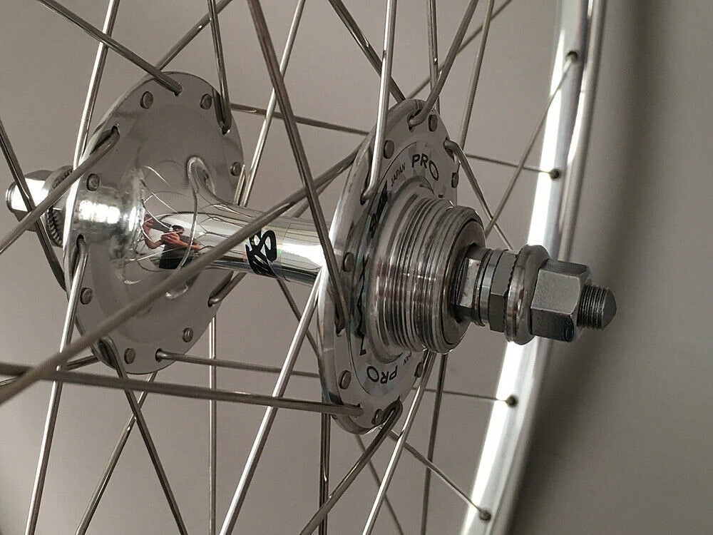 H Plus Son H + Son TB14 Silver Fixed Gear Track Bike SingleSpeed Wheelset Suzue Promax Hubs - Image 6