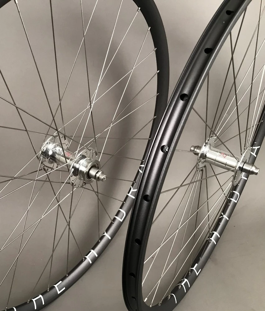 H Plus Son H + Plus Son Hydra Grey Rims Track Fixed Gear Bike Wheelset Phil Wood Hubs 32h - Image 2