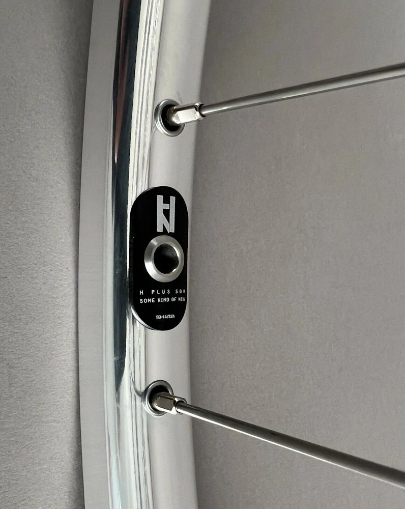 H Plus Son Tb14 Silver Miche Hubs Road Wheelset Campagnolo 9 12 - Image 3