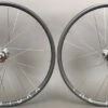 H Plus Son H + Plus Son Hydra Grey Rims Track Fixed Gear Bike Wheelset 28h Phil Wood Hubs